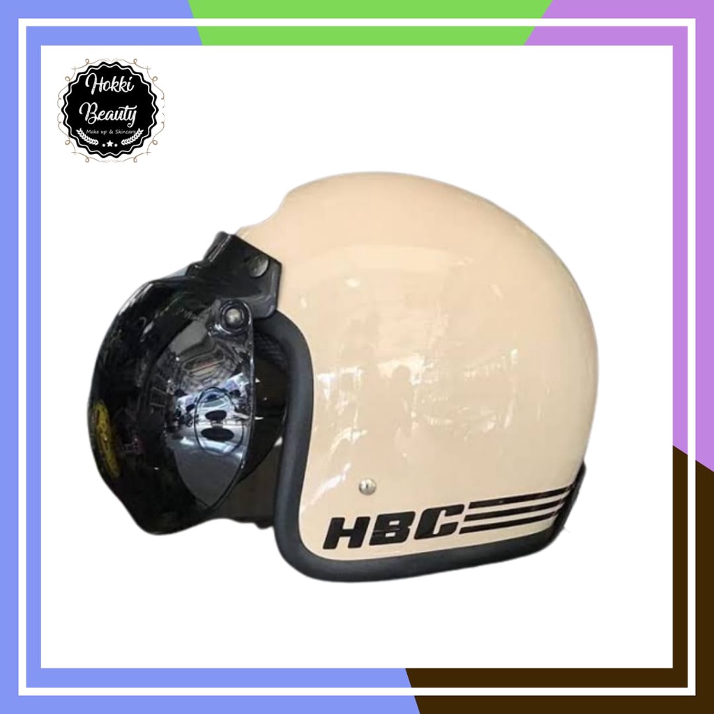 HELM BOGO  DEWASA  RETRO PRIA WANITA SAMA KACA