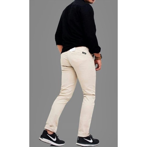 celana Chino panjang pria slimfit full acc terbaru