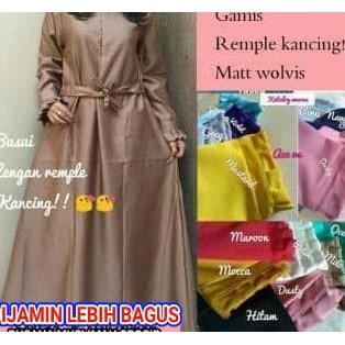 Produk Baru  Gamis  Wolfis Baju  Busana Muslim Baju  Gamis  