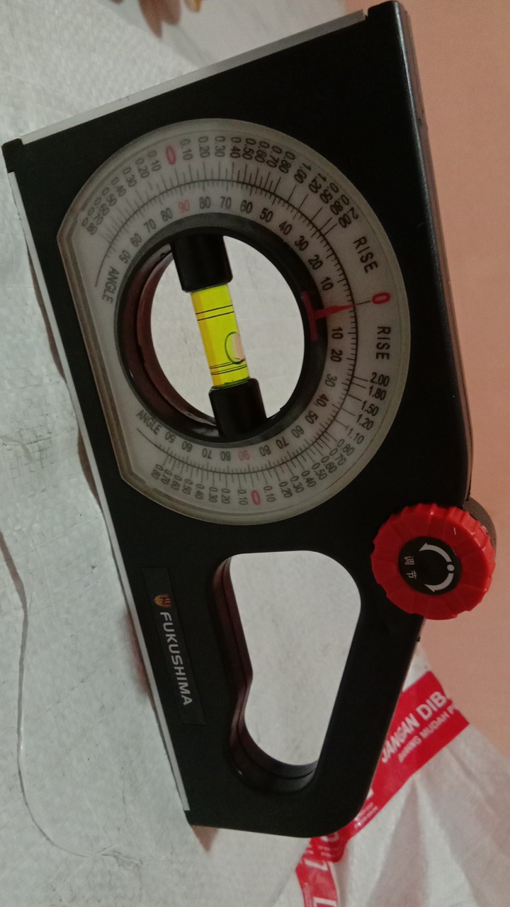 Alat Ukur Kemiringan - Rotary Angle Meter Slant 100 With Waterpas Fukushima