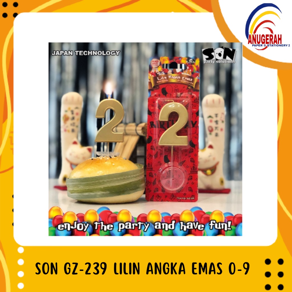SON GZ-239 LILIN ANGKA EMAS 0-9 (PCS)