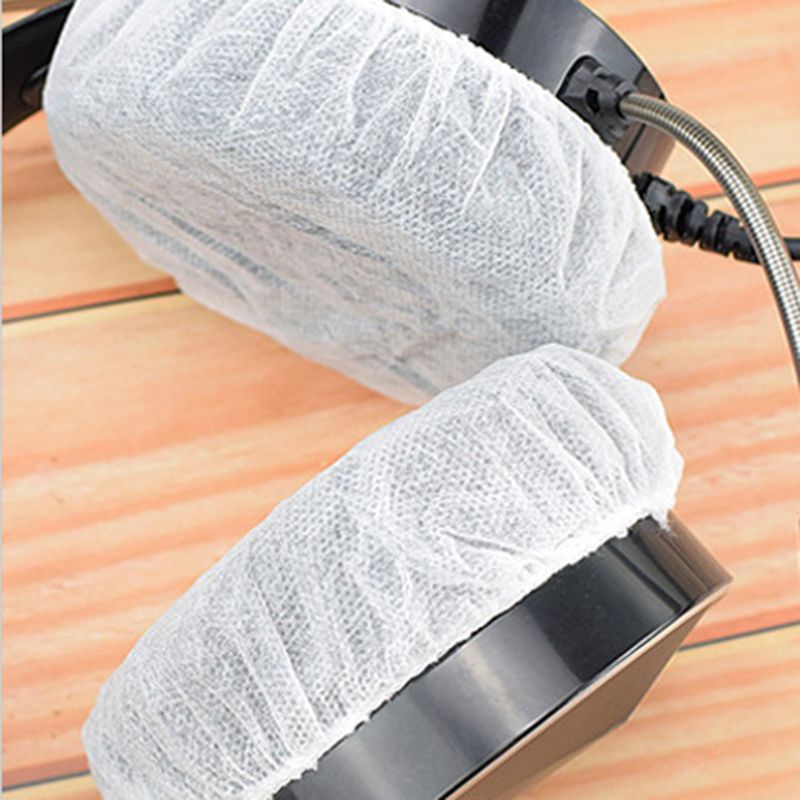 btsg 100Pcs/Bag Disposable Headphone Cover Nonwoven Earmuff Cushion 10-12CM Headset