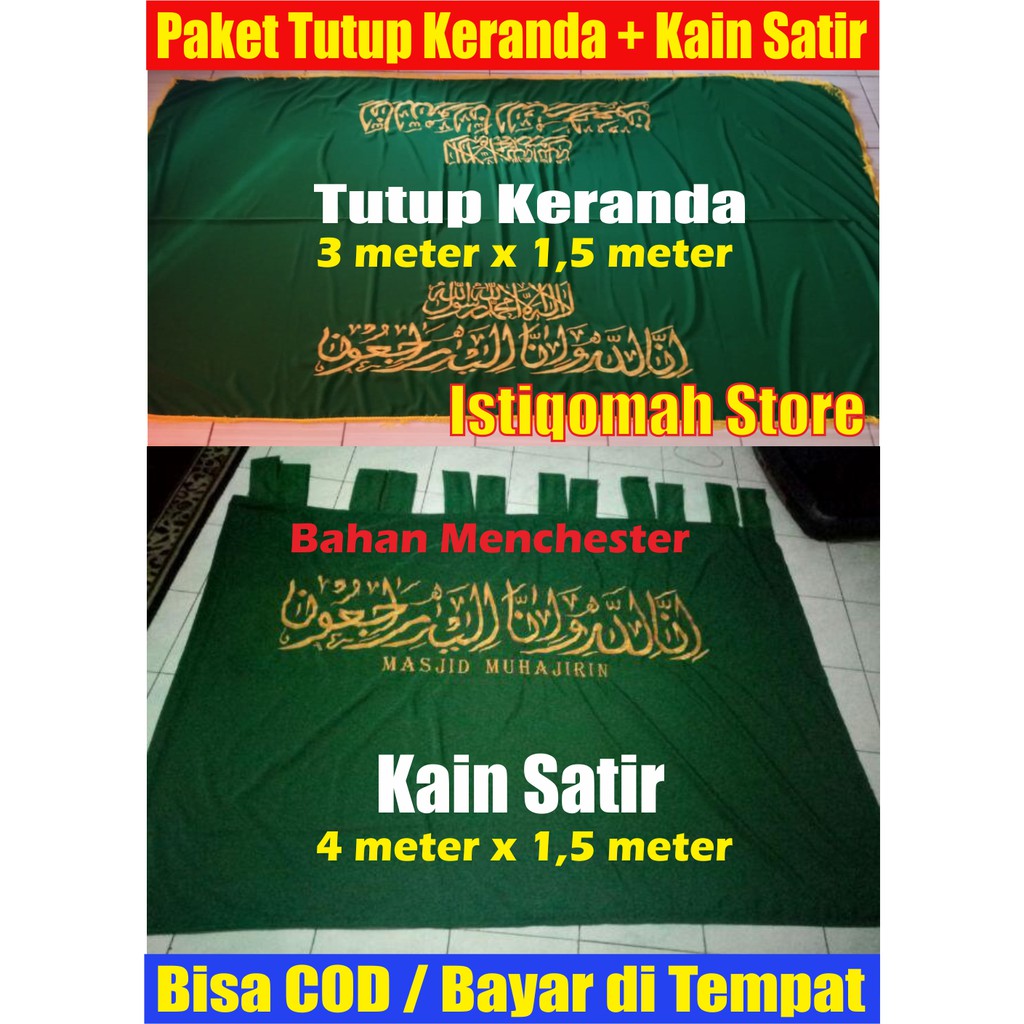 PROMO Paket Hemat Kain Tutup / Penutup Keranda Jenazah dan Kain Satir Bahan Menchester TERLARIS