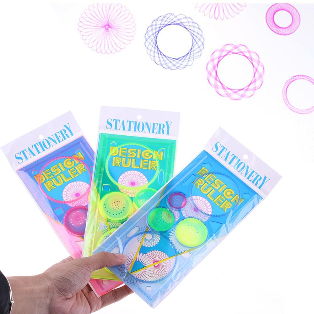 TOP Penggaris Spirograph Siswa Klasik Serut Stensil Alat Tulis