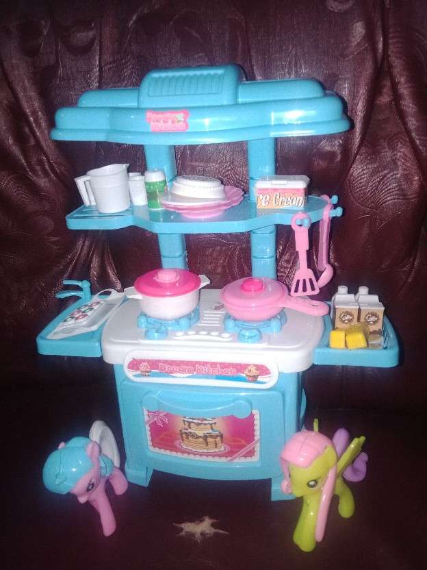 Happy Kitchen Set Little Pony 108 Biru Mainan Masak-masakan Peralatan Dapur Mini