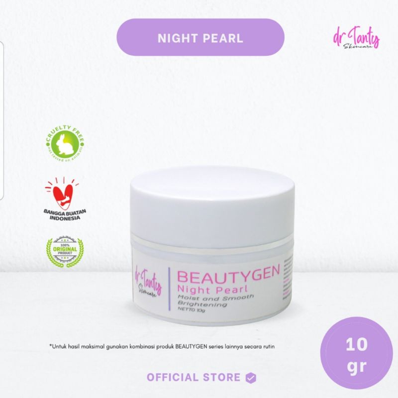 Beautygen Night Pearl by dr tanty skincare | penghilang flek hitam di wajah | pencerah kulit kusam