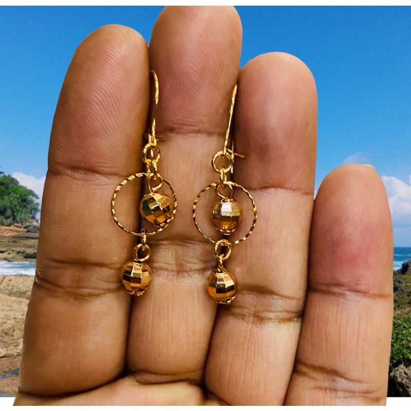 Anting wanita //anting jurai // anting lapis emas//perhiasan wanita// anting-1