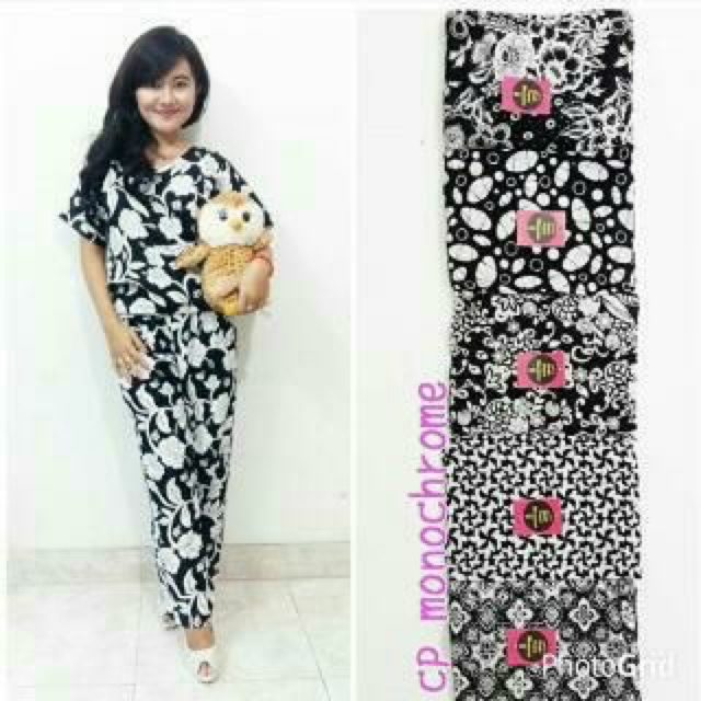 Setelan celana panjang monocrom setelan baju santai Setelan celana panjang monocrom setelan baju santai
