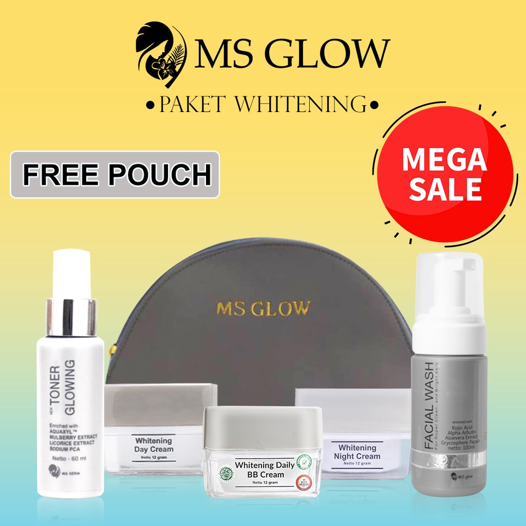 PAKET BPOM TERMURAH MS GLOW WHITENING / ACNE / ULTIMATE (FLEK)