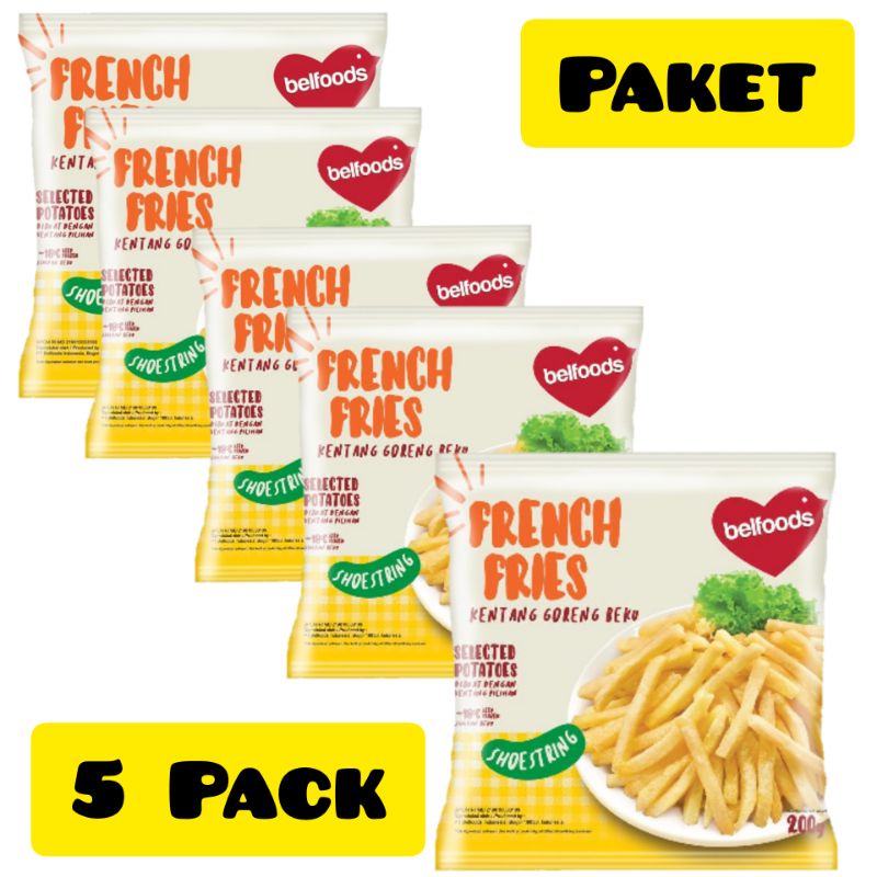 

Kentang Belfoods Paket 5 Pack Grosir Shoestring 175GR
