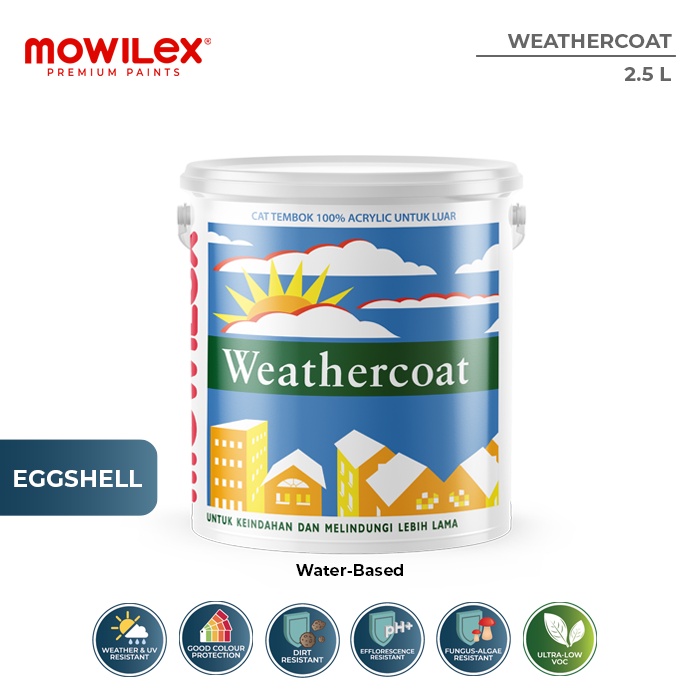 Mowilex Weathercoat Cat Tembok Eksterior (1/2) - 2.5 Ltr