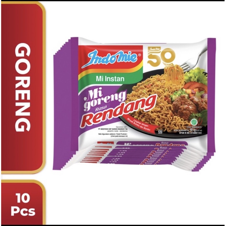 

Indomie Goreng Rendang paket 10 pcs