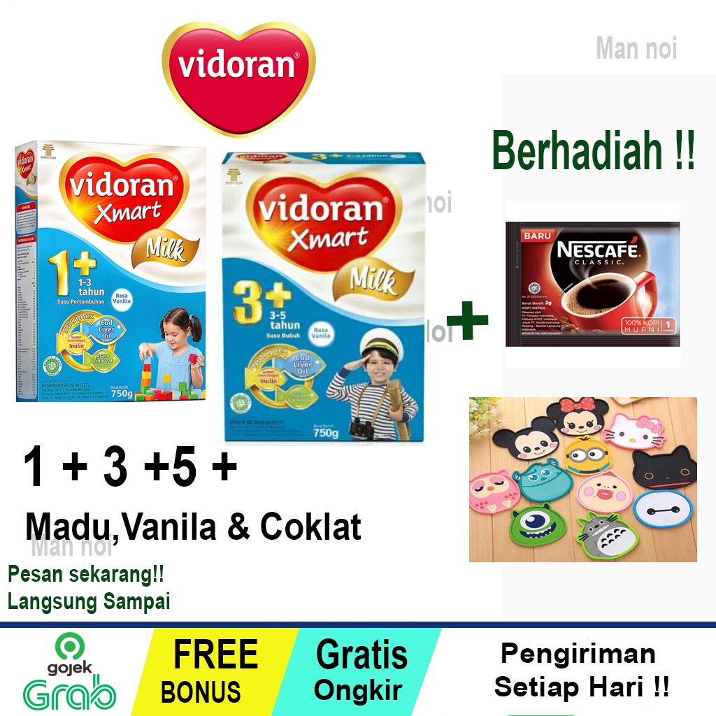 

Vidoran Xmart 1+ / 3+.SUSU Vanilla Madu 725gr | TANGERANG. Man Noi