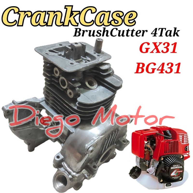 GX31 431 Crankcase Cylinder Silinder Blok Mesin Potong Rumput 4tak Honda