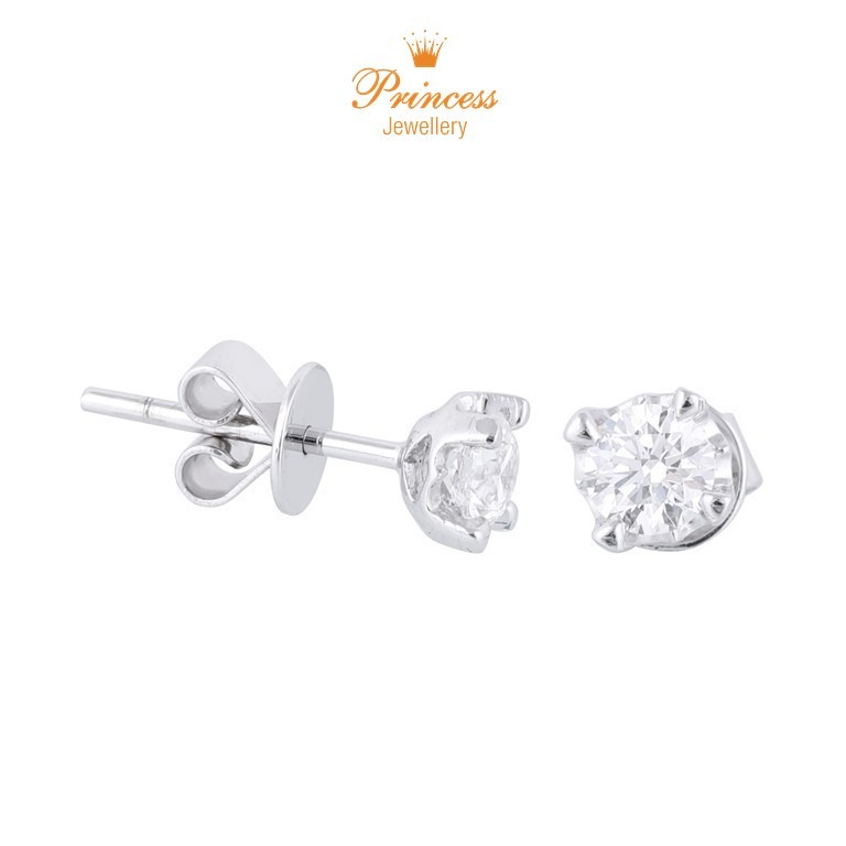 Anting Solitaire Berlian GIA Sertifikat PER893664 Princess Jewellery