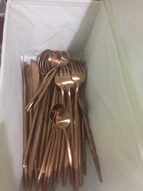 European Gold Dinnerware Sendok Garpu Mewah Untuk Props Foto