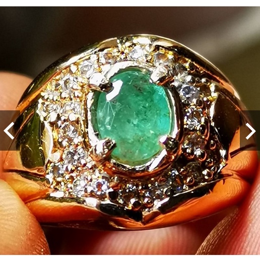 Batu permata natural zamrud colombia asli