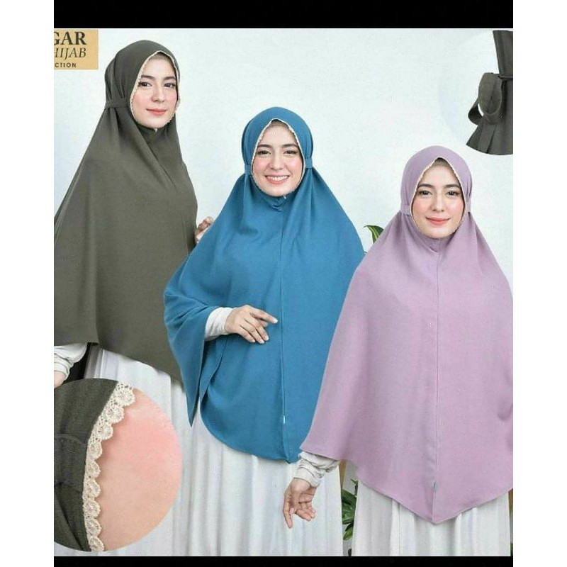 Tegar Hijab "Hijab Instan" Maryam renda Wollycrep