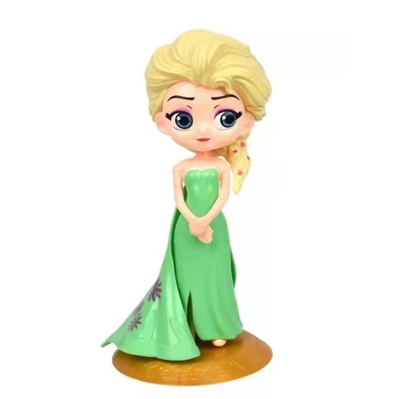 Cake Topper Figure Hiasan Kue Tart Karakter Motif Elsa Hijau Frozen