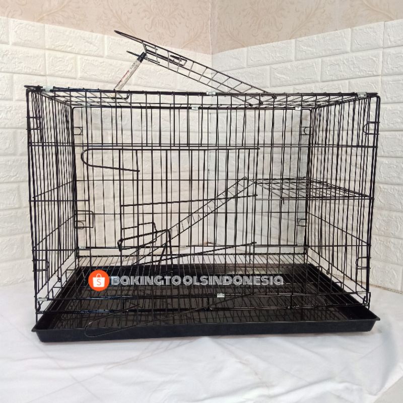 KANDANG KUCING SIZE XL (JUMBO) 2 TINGKAT 75X45X55