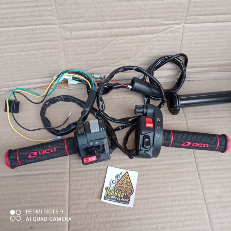 GAS HOLDER NINJA DOMINO SETT HANGRIP RCB PNP TIGER, MEGAPRO, VIXION RX KING