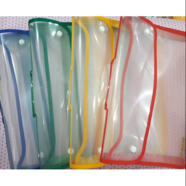 

map plastik gagang kancing