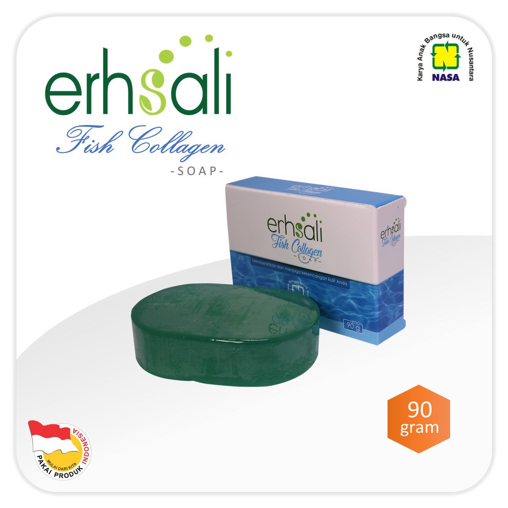 SABUN WAJAH ERSHALI FISH COLLAGEN SOAP NASA ORIGINAL - SABUN COLLAGEN NASA