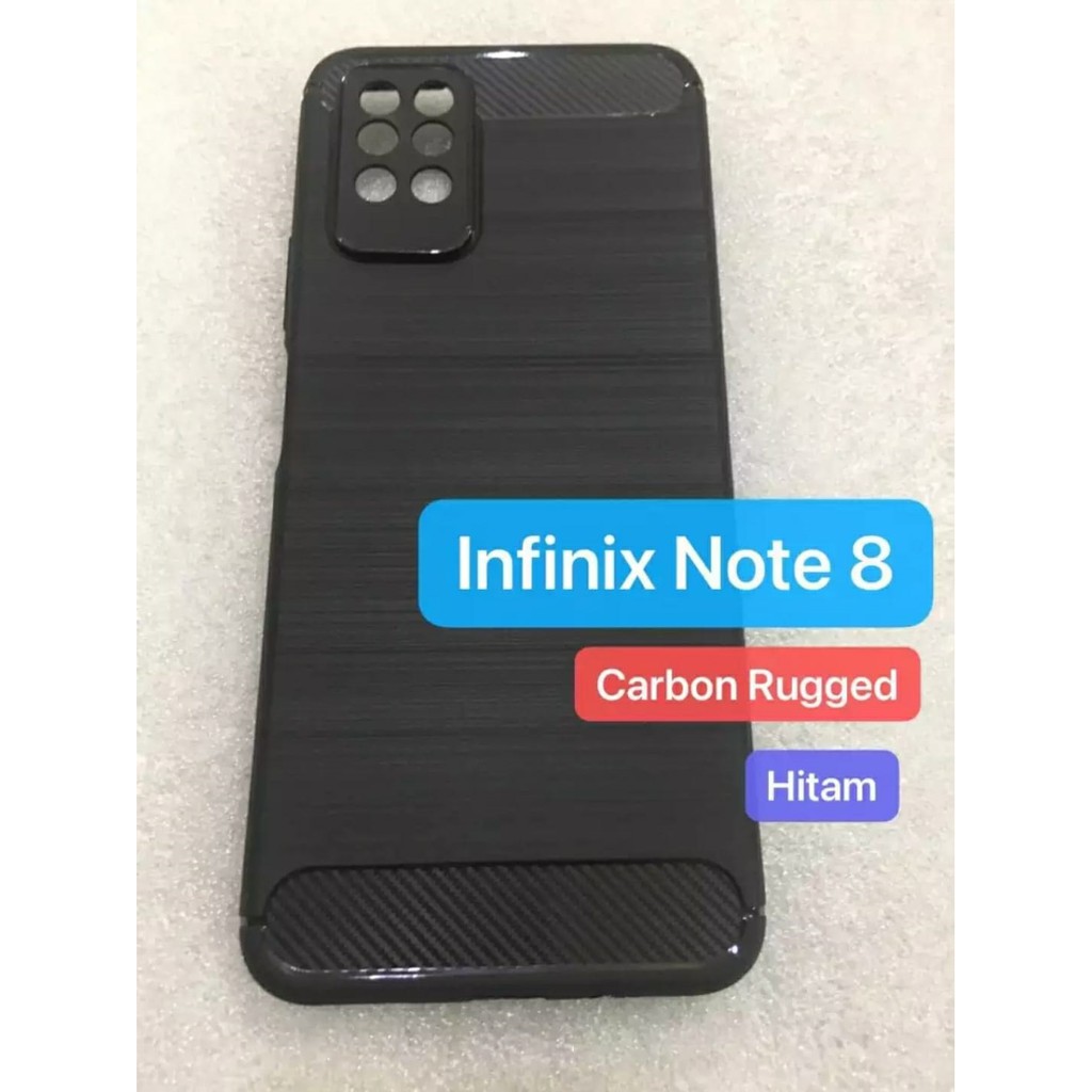Case Premium SoftCase INFINIX NOTE 8  Ipaky Carbon SoftCase Casing New 2021
