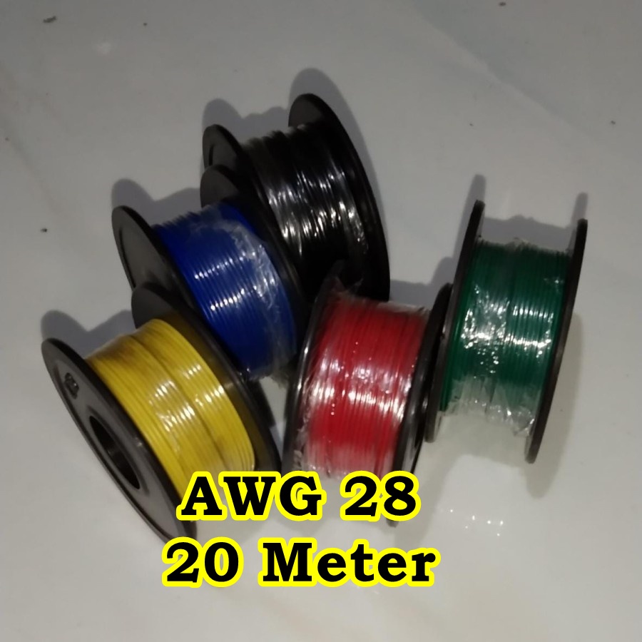 Kabel AWG 28 Serabut Putih 1 Roll - 20 Meter