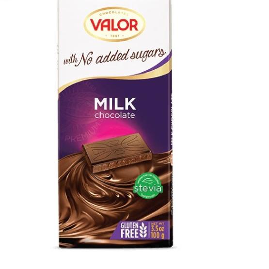 

❆ Valor No-Sugar-Added Milk Chocolate 100gr ♀