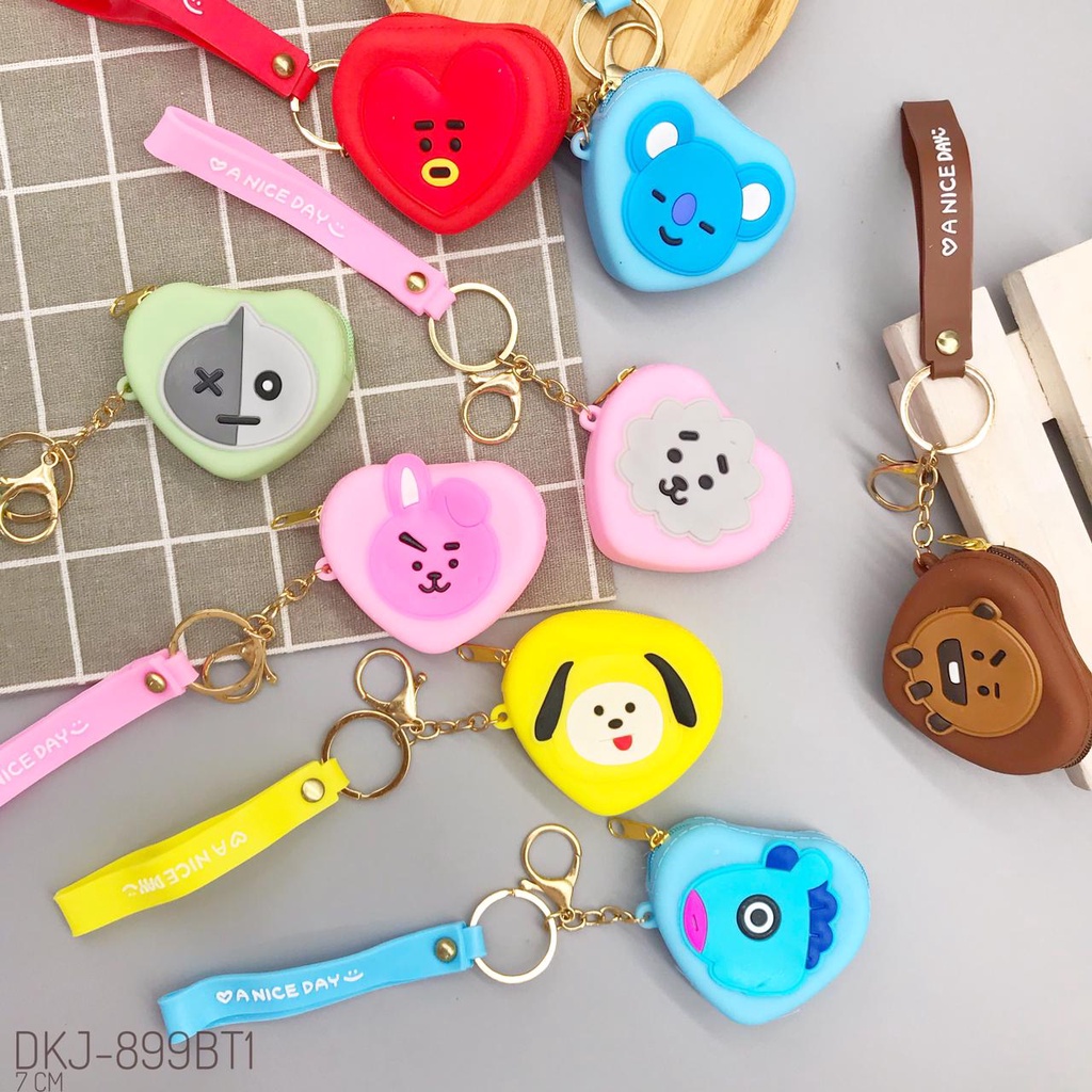 Dompet Tempat koin Silikon BT21 BTS