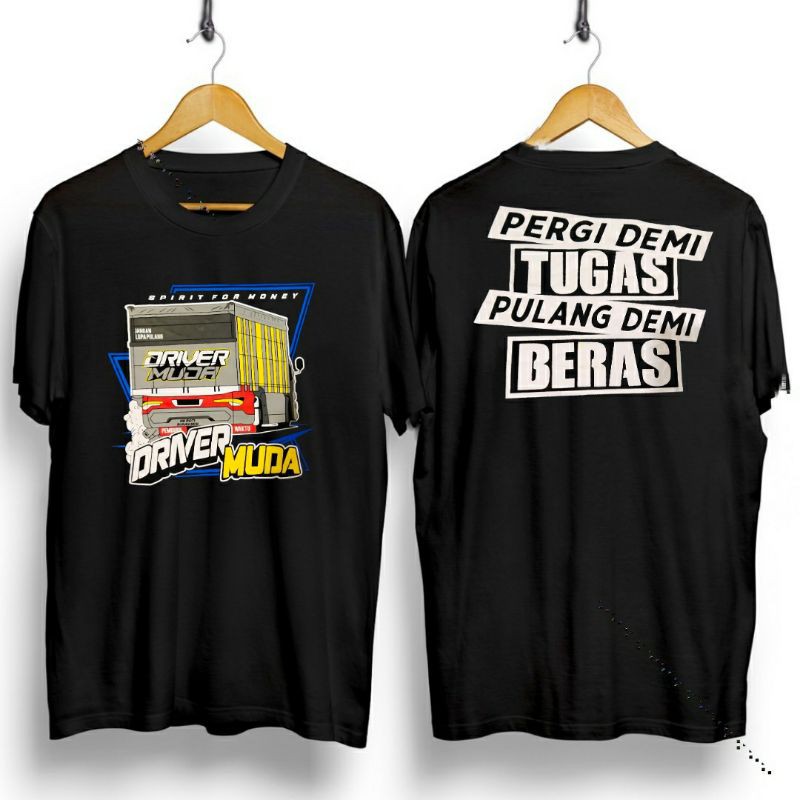 Kaos distro driver muda / Kaos Driver muda / kaos truk / Kaos Gambar driver muda / Kaos driver