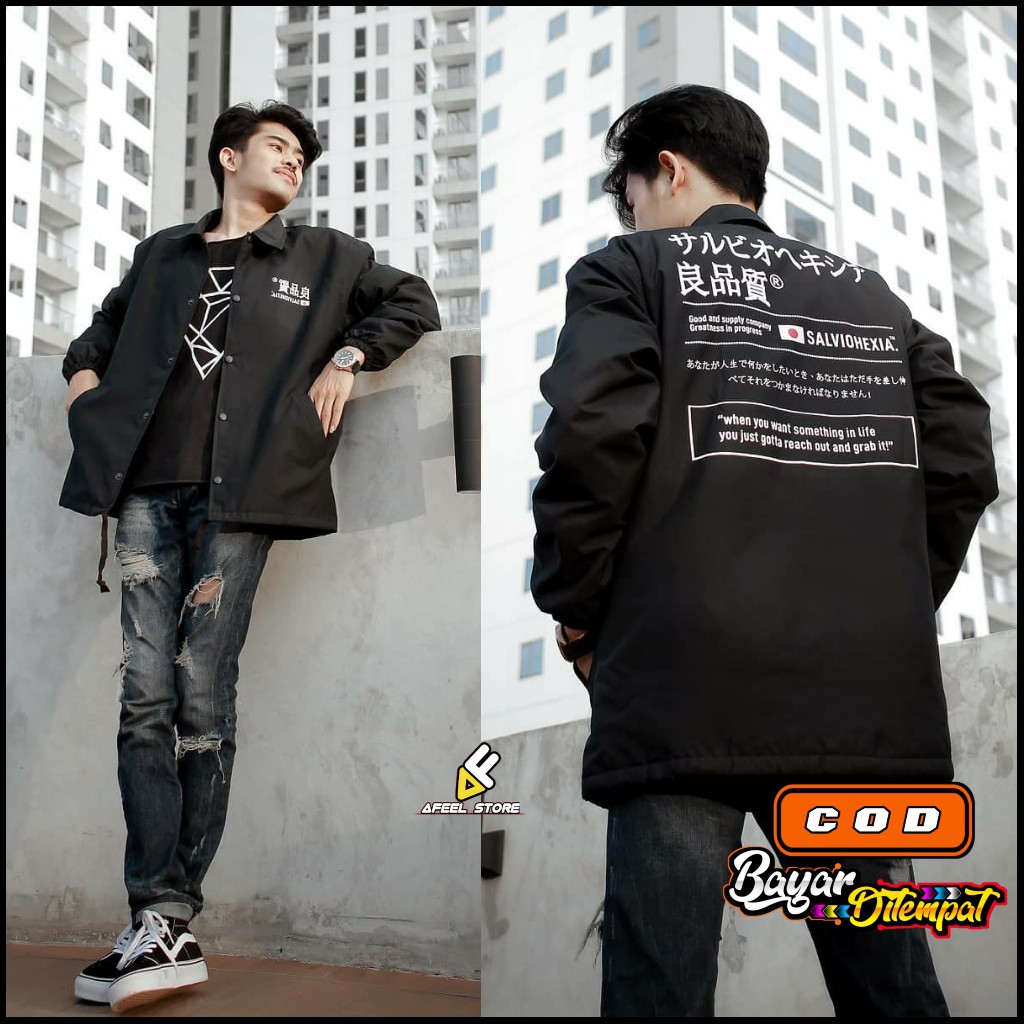 JAKET COACH PRIA NEW LINE YELLOW SALVIO HEXIA - JACKET WINBREAKER PARASUT COWOK