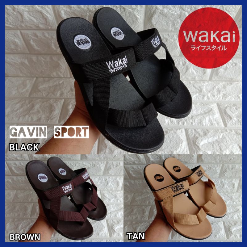 SANDAL WAKAI GUNUNG PRIA DAN WANITA UNISEX COUPLE PROMO / SENDAL DISTRO KASUAL COWOK CEWEK TERLARIS