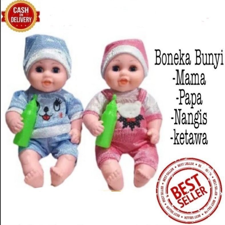 Boneka Nangis Boneka Bayi 4 Fungsi Boneka Bisa Bunyi Mama,Papa,Nangis Mainan set My Baby Sweet