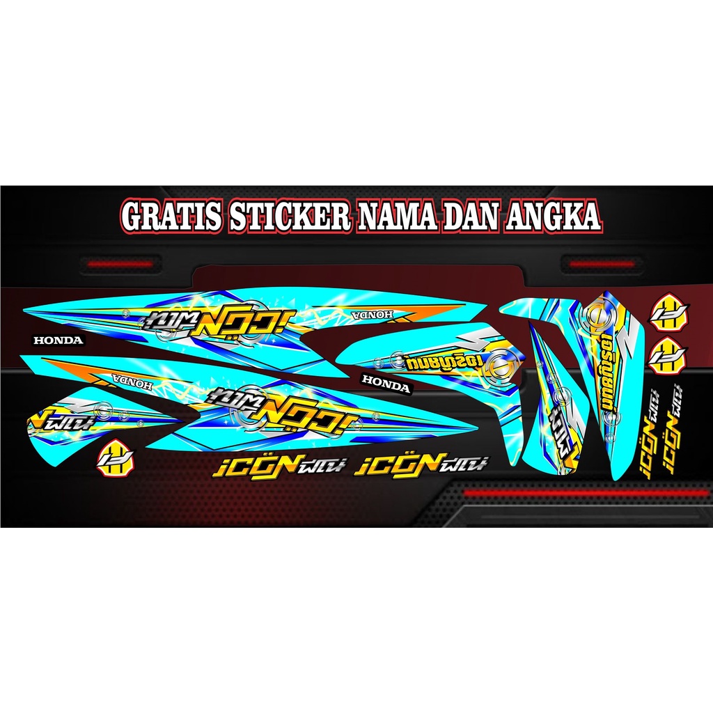 Striping Sticker Motor Honda Beat 2020 2021 Variasi Keren Motif Simple