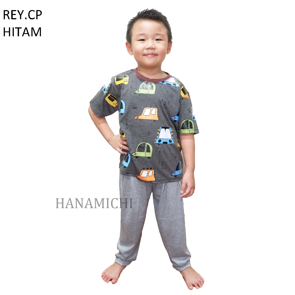 Hanamichi REY.CP Baju Tidur Anak Bergambar Lengan Pendek