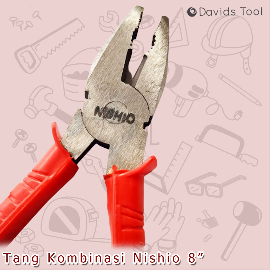 Tang Kombinasi Multifungsi Serbaguna 6 8 Inch Merah