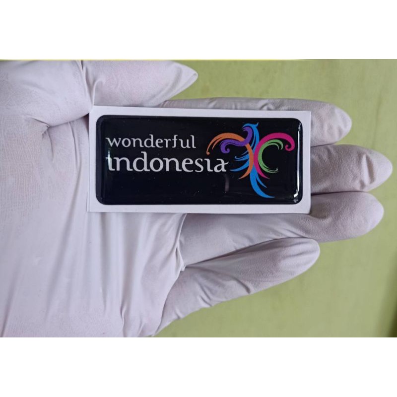 

Stiker timbul wonderful indonesia hitam