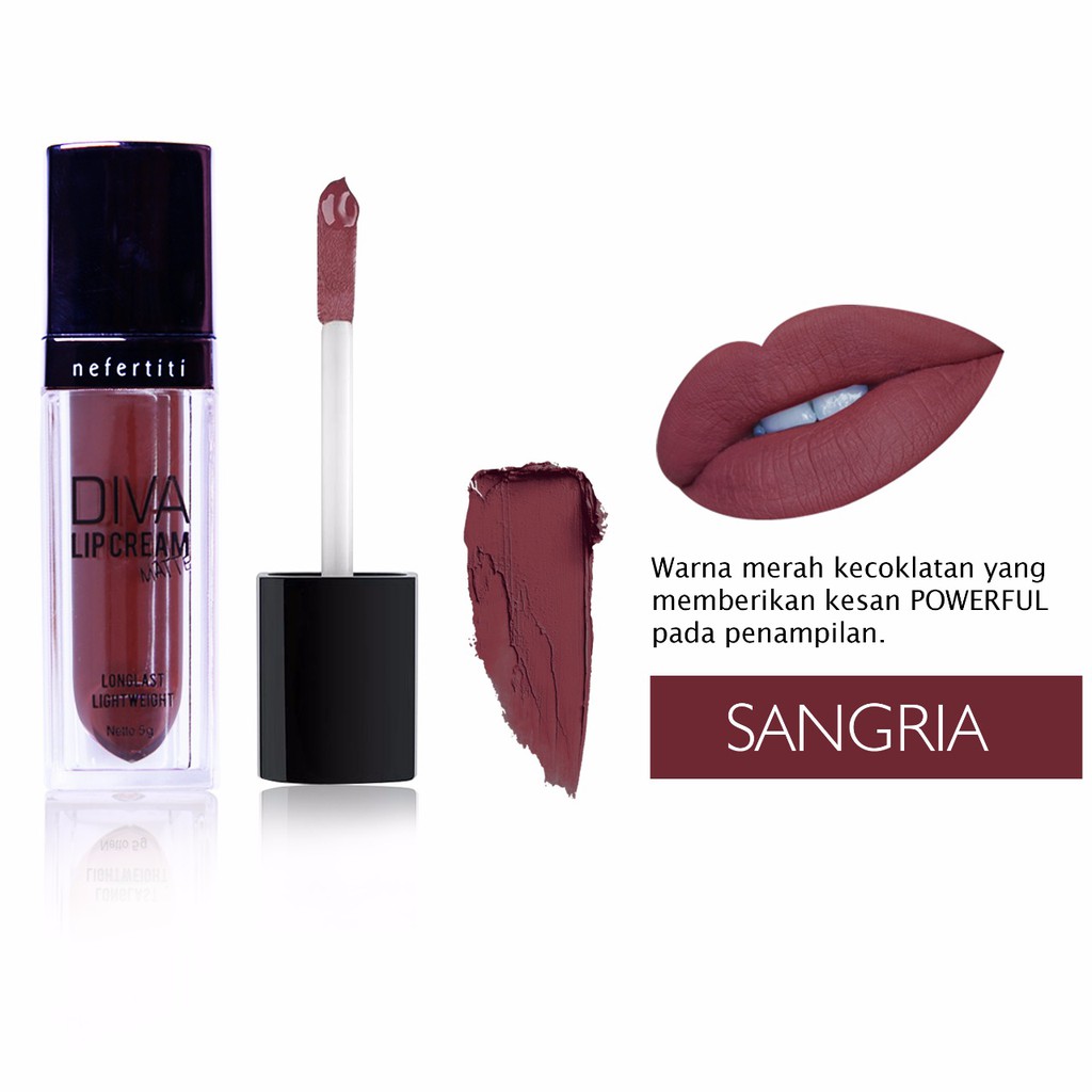 Nefertiti Paris Diva Lip Cream Matte Sangria