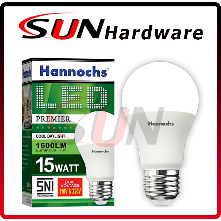 Lampu Led 15 Watt Putih Cool Daylight Hannochs Premier 1600 Lumen