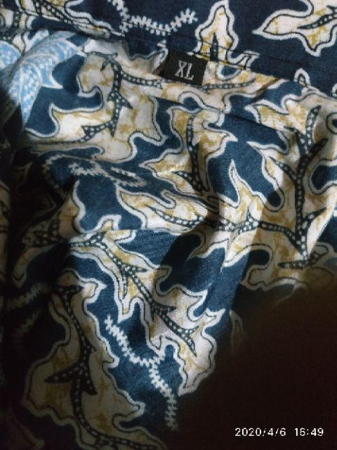 Bswart Batik Hrb026 Kenongo Hem Pendek Padi Pekalongan M L Xl Batik Pria Murah Modern Grosir