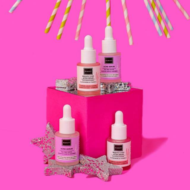 Scarlett Whitening PAKET RESELLER PER-DUS 4 LUSIN (48 botol) SERUM BRIGHT SCARLETT SERUM ACNE