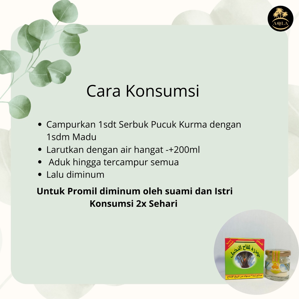 Serbuk Pucuk Kurma untuk Promil / Powder Datse Pollen