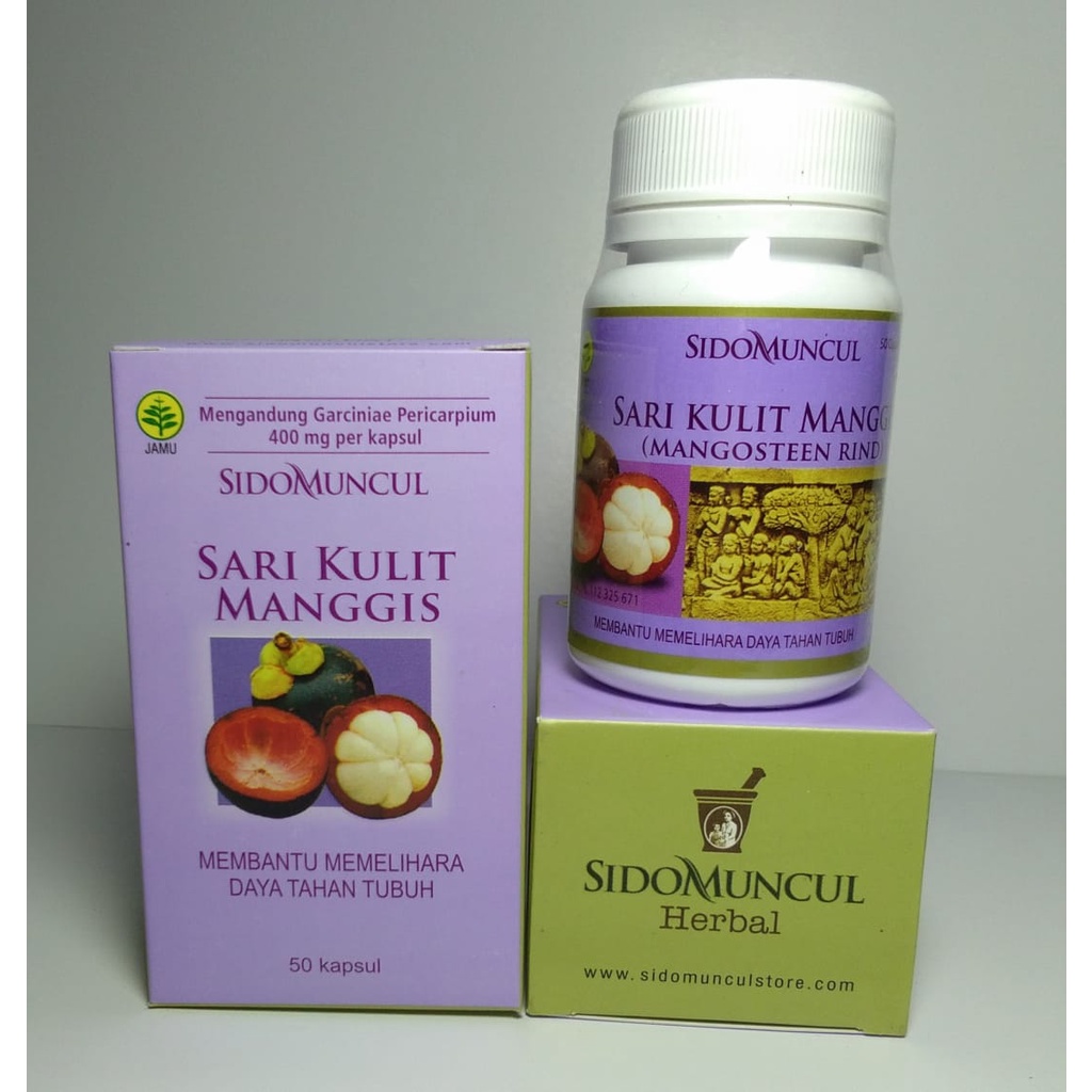 SARI KULIT MANGGIS NATURE HERBAL SIDO MUNCUL ISI 50 KAPSUL