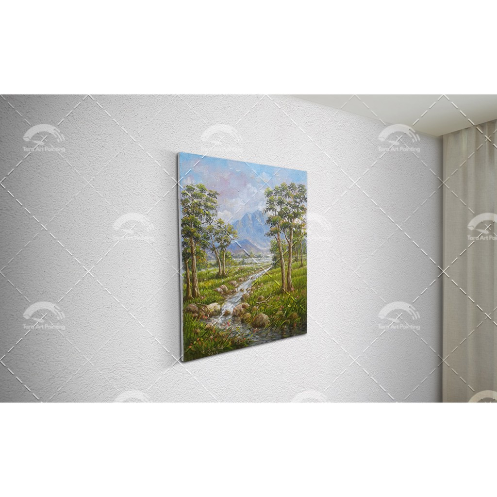 Lukisan Pemandangan Realis Ukuran 40x50cm Shopee Indonesia