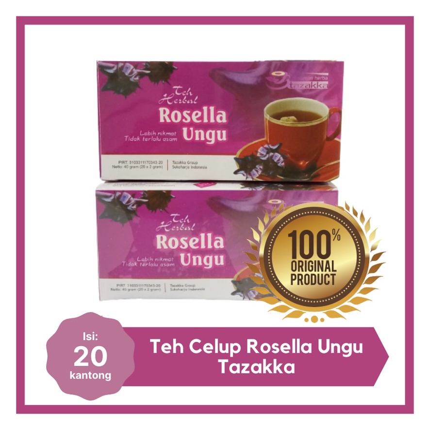 

TEH ROSELLA UNGU Tazakka isi 20 Kantung Teh Celup