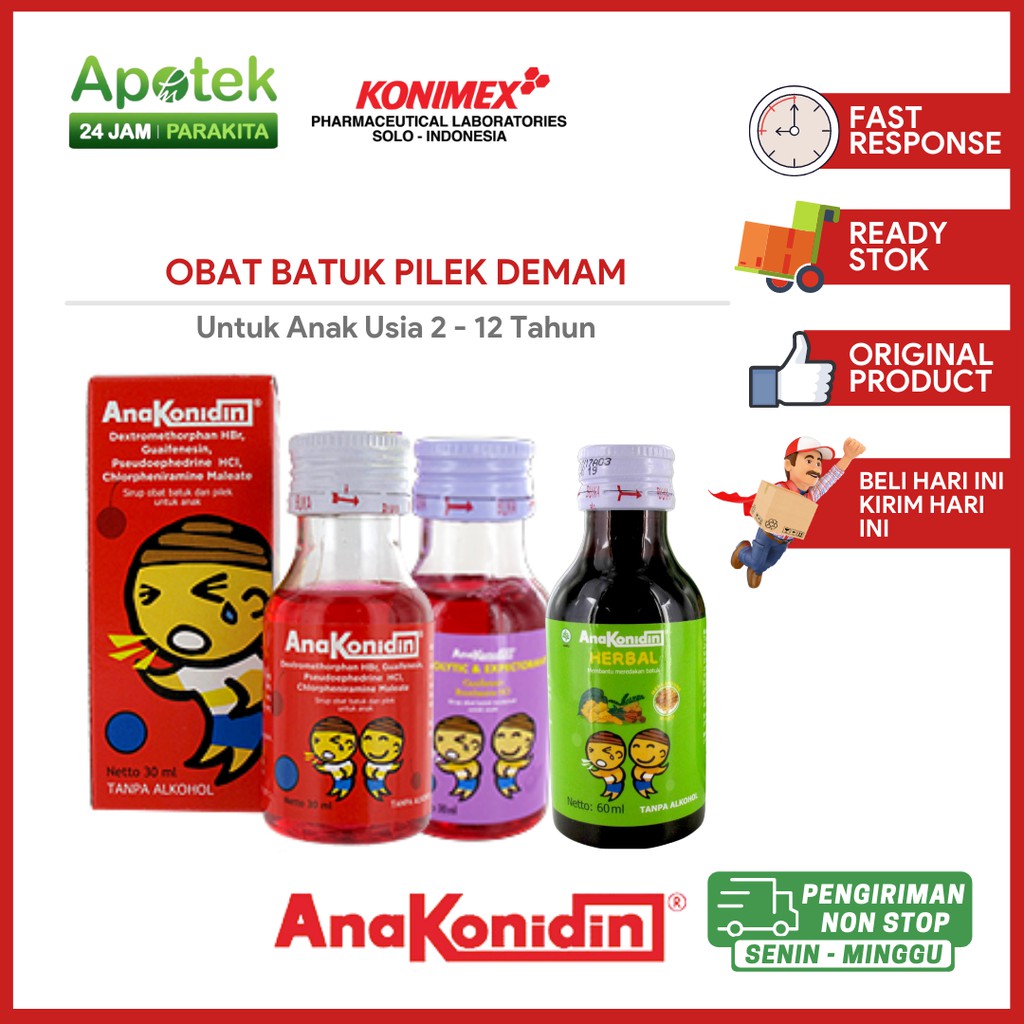 Anakonidin Obh Herbal Ekspektoran Obat Batuk Pilek Anak Mulai Umur 2 Tahun Ke Atas Shopee Indonesia