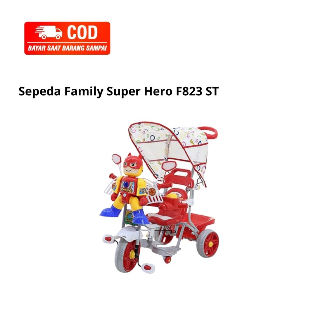 JNE - Family Sepeda Roda 3 Super Hero, Octopus / Sepeda Anak / Sepeda Anak Roda 3 Family