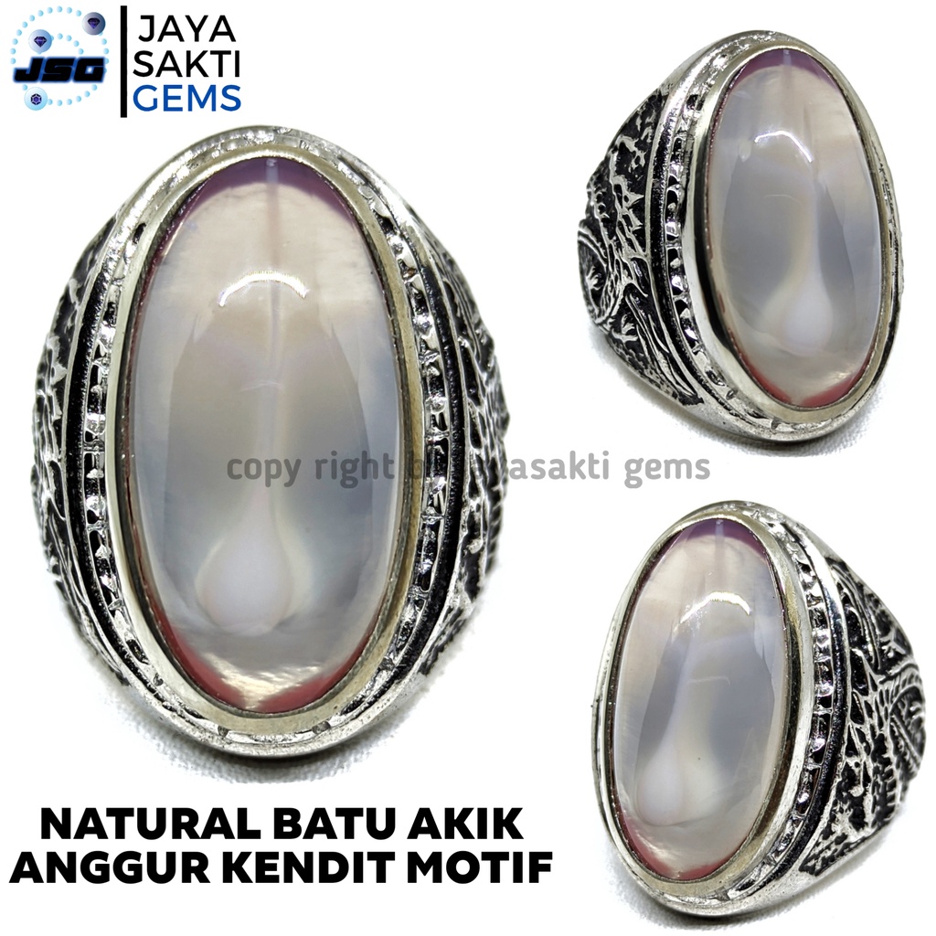 Natural Batu Akik Anggur Kendit Motif AK01